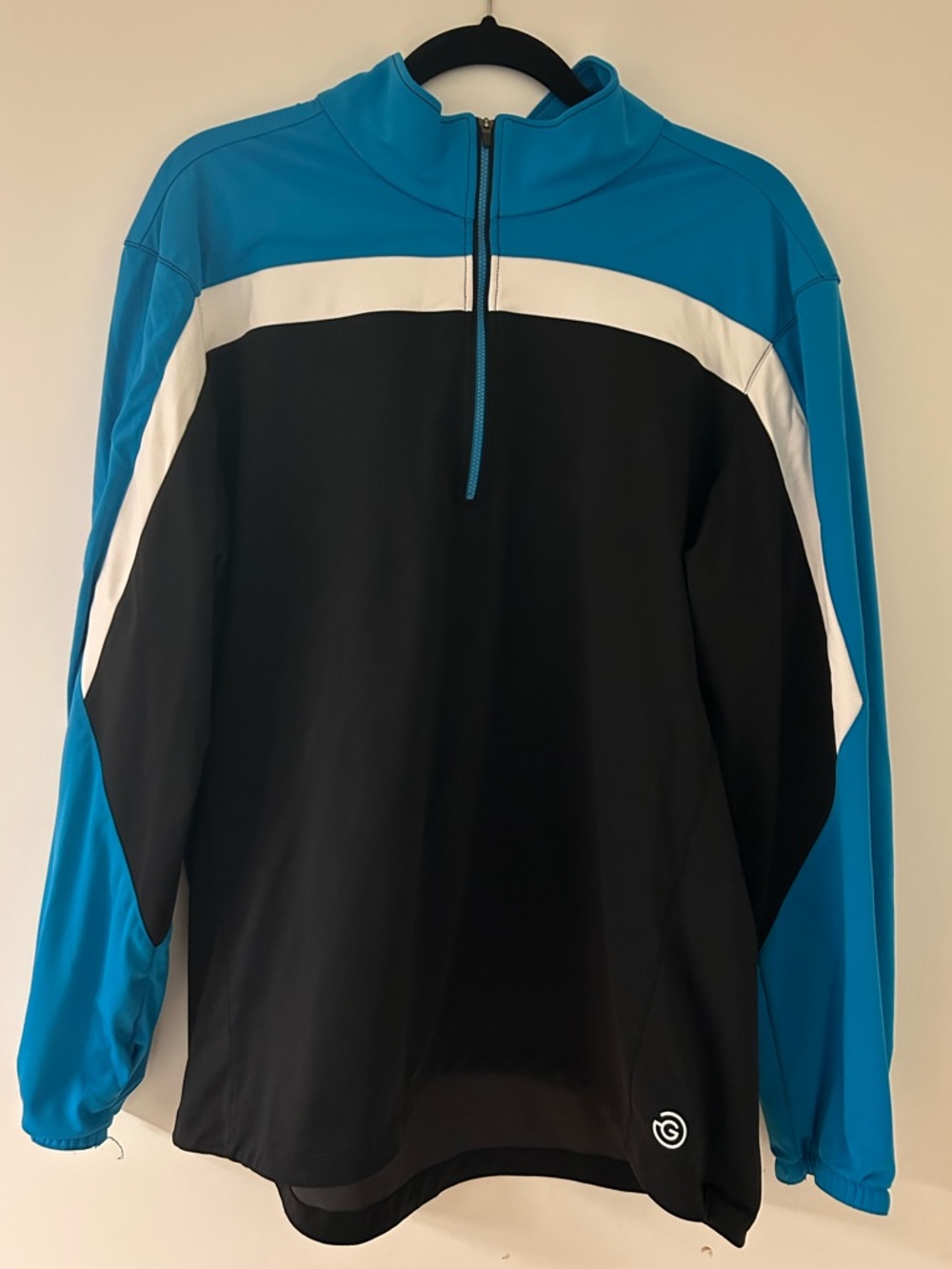 Galvin Green GORE Windstopper 1/4 Zip Pullover Jacket XL Blue Colorblock Golf